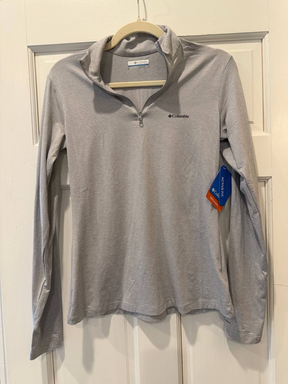 Columbia Light Gray Half-Zip Performance Pullover